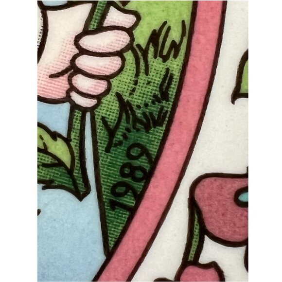 Vtg 1989 WATKINS Country Kids "Springs Fancy" Ceramic Recipe Pie Plate 10.75" D - Picture 13 of 16